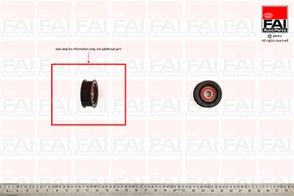 Deflection/Guide Pulley, V-ribbed belt